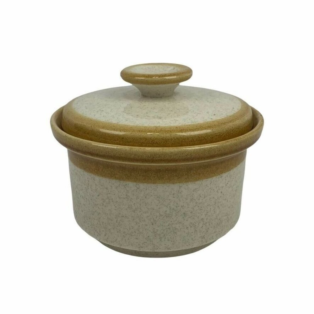 Mikasa Stone Manor Mini Casserole Dish w/ Lid Speckled Oven to Table MCM 12‎ oz
